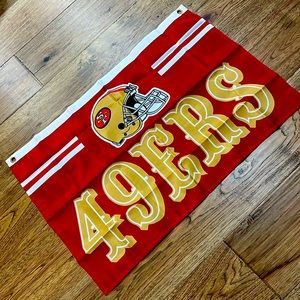 NFL San Francisco 49er 5X Super Bowl Champions Classic Souvenir Red & Gold Flag!